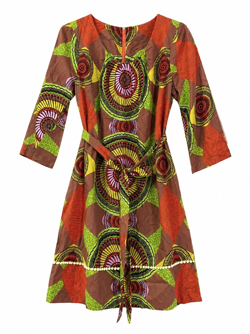 Anthropologie Uncle Frank Boho Tribal Print Dress M Retro Festival Mini Shift